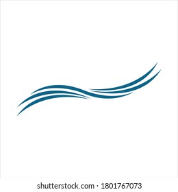 Water wave icon vector illustration design logo