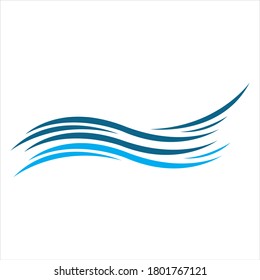 Water wave icon vector illustration design logo