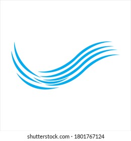 Water wave icon vector illustration design logo