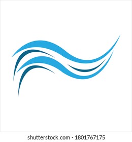 Water wave icon vector illustration design logo