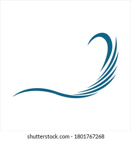 Water wave icon vector illustration design logo