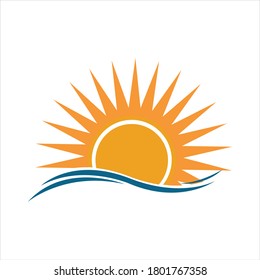Logo de diseño de ilustraciones de vectores de ondas de agua
