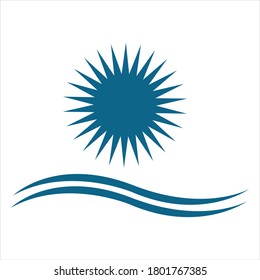Logo de diseño de ilustraciones de vectores de ondas de agua