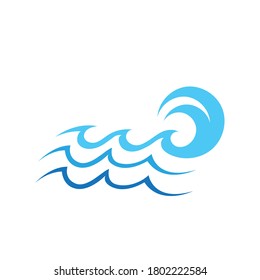 Water wave icon vector illustration design logo