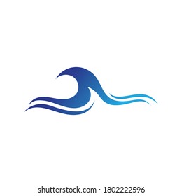 Water wave icon vector illustration design logo