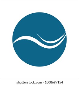 Water wave icon vector illustration design logo
