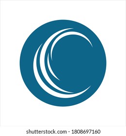 Logo de diseño de ilustraciones de vectores de ondas de agua