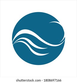 Logo de diseño de ilustraciones de vectores de ondas de agua