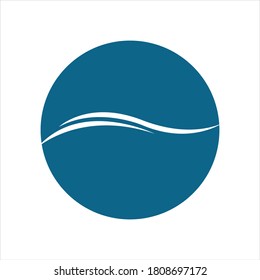 Logo de diseño de ilustraciones de vectores de ondas de agua