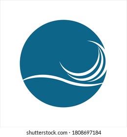 Logo de diseño de ilustraciones de vectores de ondas de agua