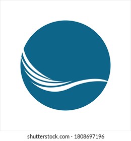 Water wave icon vector illustration design logo