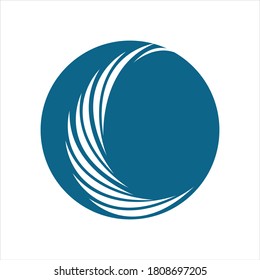 Water wave icon vector illustration design logo