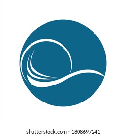 Water wave icon vector illustration design logo