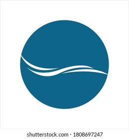 Water wave icon vector illustration design logo