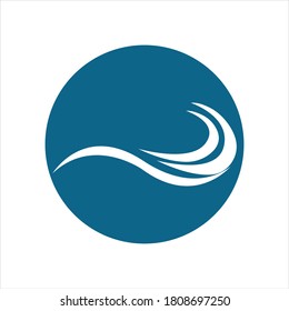 Water wave icon vector illustration design logo