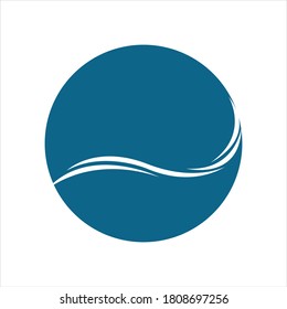 Water wave icon vector illustration design logo