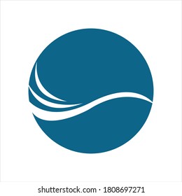 Logo de diseño de ilustraciones de vectores de ondas de agua