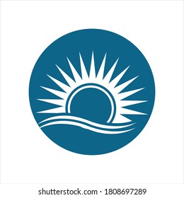 Logo de diseño de ilustraciones de vectores de ondas de agua