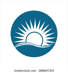 Water wave icon vector illustration design logo