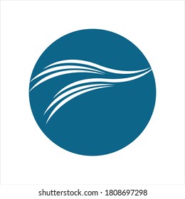 Water wave icon vector illustration design logo