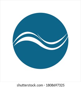 Water wave icon vector illustration design logo