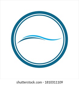 Water wave icon vector illustration design logo