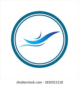 Water wave icon vector illustration design logo