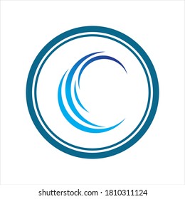 Logo de diseño de ilustraciones de vectores de ondas de agua