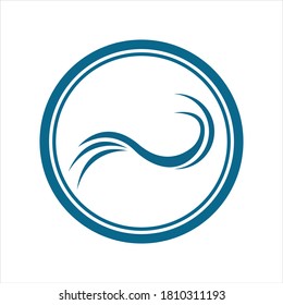 Water wave icon vector illustration design logo