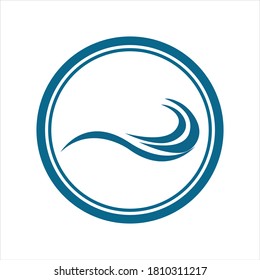 Logo de diseño de ilustraciones de vectores de ondas de agua