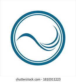 Water wave icon vector illustration design logo