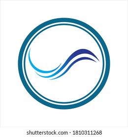 Water wave icon vector illustration design logo