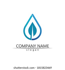 Logo de diseño de ilustraciones de vectores de ondas de agua