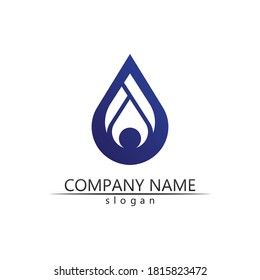 Water wave icon vector illustration design logo