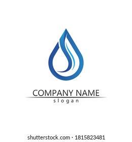 Logo de diseño de ilustraciones de vectores de ondas de agua