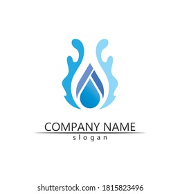 Water wave icon vector illustration design logo