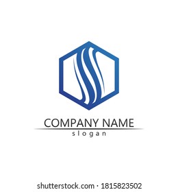 Water wave icon vector illustration design logo