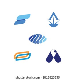 Water wave icon vector illustration design logo