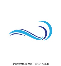 Logo de diseño de ilustraciones de vectores de ondas de agua