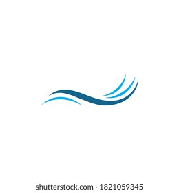 Logo de diseño de ilustraciones de vectores de ondas de agua