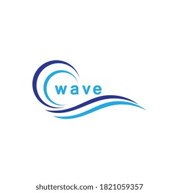 Logo de diseño de ilustraciones de vectores de ondas de agua