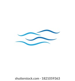 Water wave icon vector illustration design logo