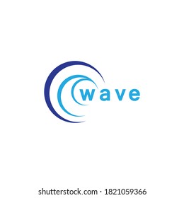 Water wave icon vector illustration design logo
