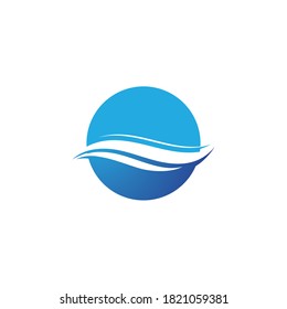 Water wave icon vector illustration design logo