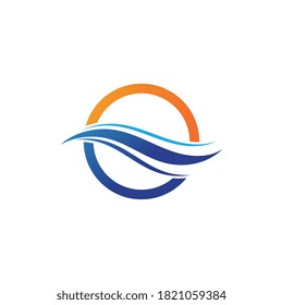 Vektorgrafik-Logo der Wasserwelle