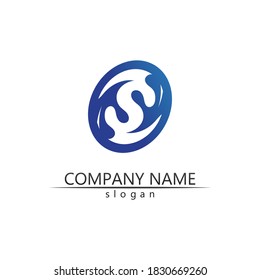 Water wave icon vector illustration design logo