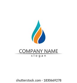 Logo de diseño de ilustraciones de vectores de ondas de agua