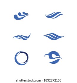 Water wave icon vector illustration design logo