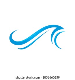 Water wave icon vector illustration design logo