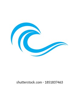 Water wave icon vector illustration design logo